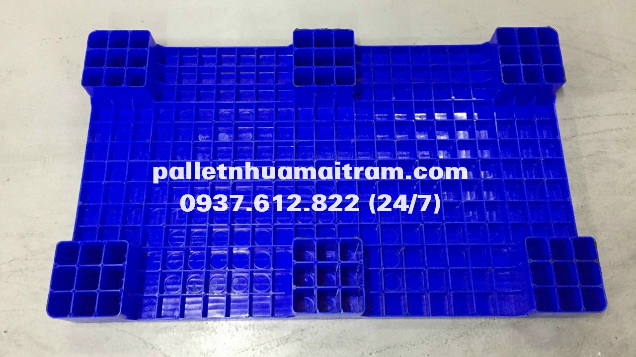 Pallet nhựa lót sàn mặt bít mới kích thước 600x1000x100mm