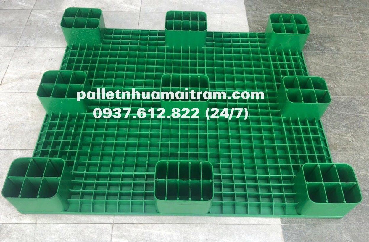 Pallet nhựa mới kích thước 1200x1000x140mm mặt bít