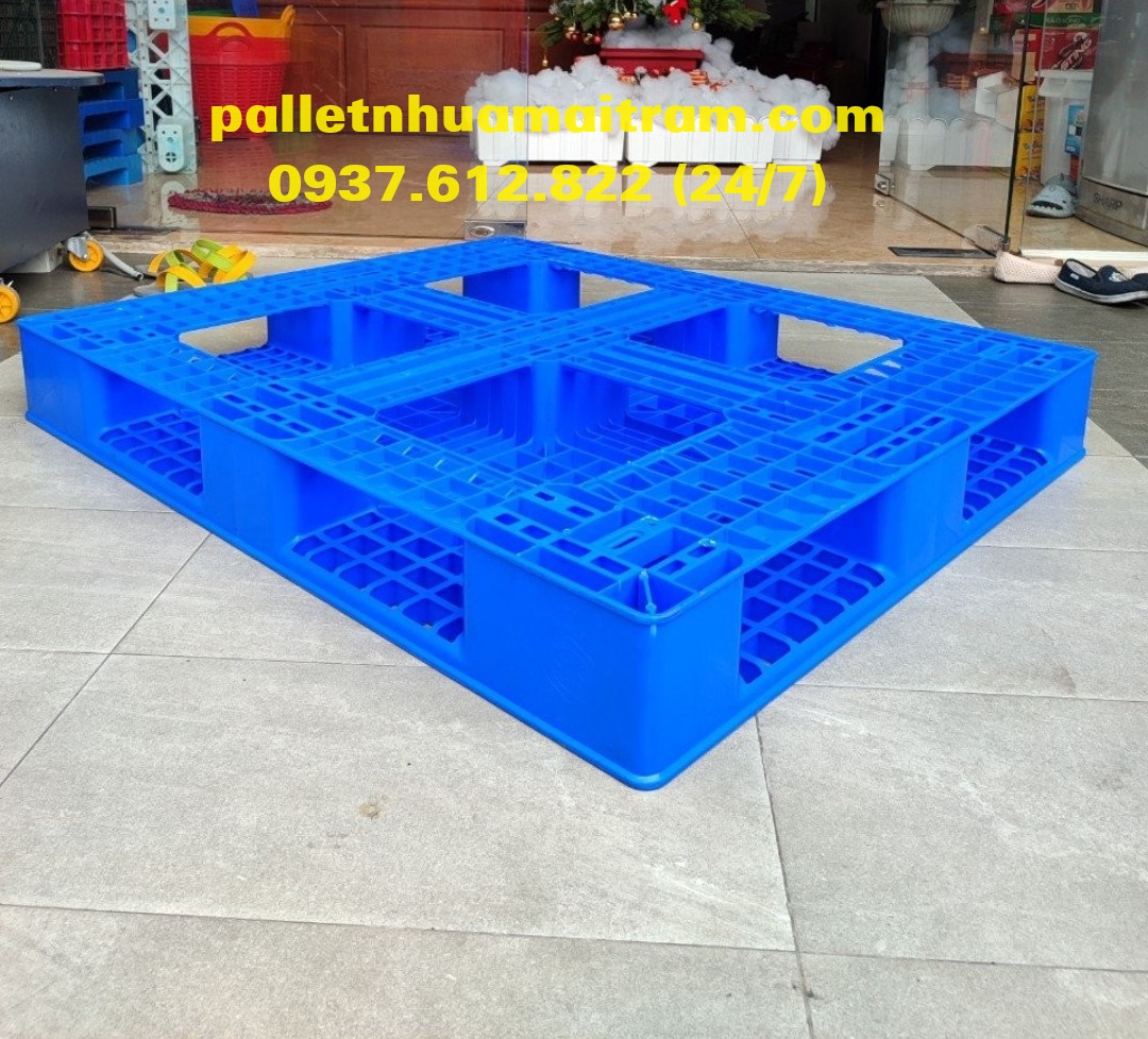 Pallet nhựa mới kích thước 1200x1000x150mm xanh nguyên sinh