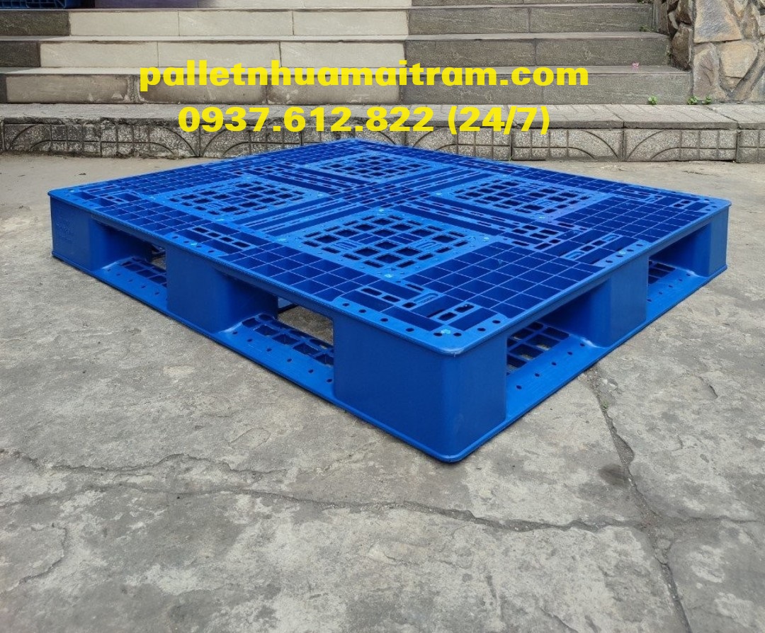 Pallet nhựa mới kích thước 1200x1000x150mm xanh tái sinh