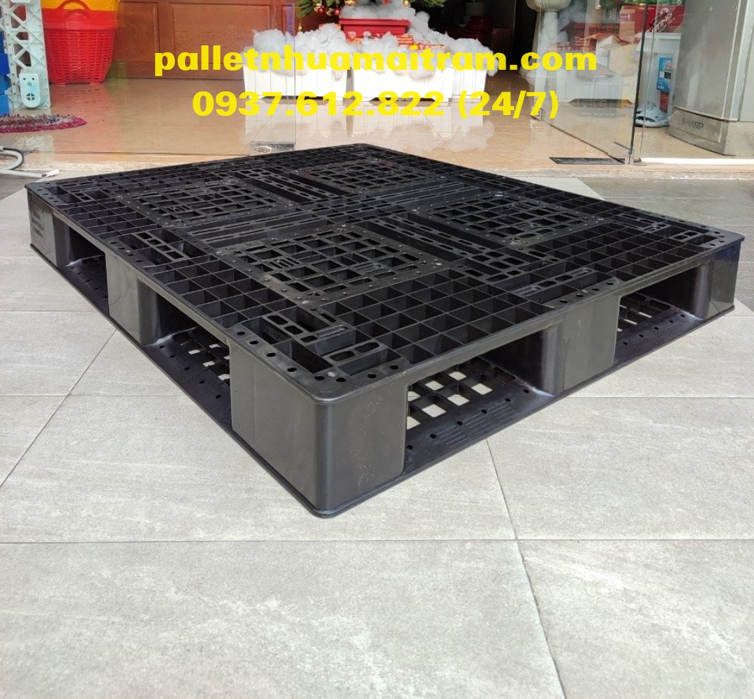 Pallet nhựa mới kích thước 1200x1000x150mm màu đen